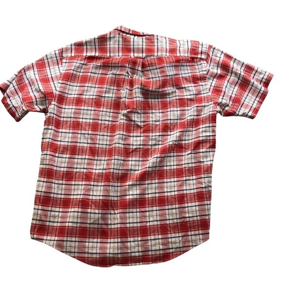 Towncraft Mens Shirt Large Lot Of Two Short Sleeve Plaid Button Down Casual Red - Picture 2 of 11
